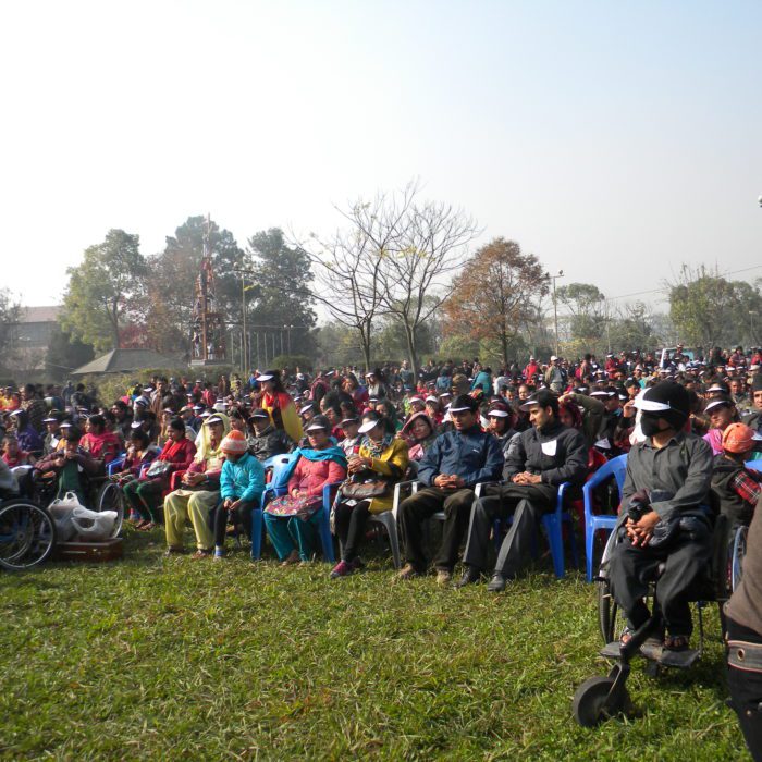 People gathered at the event